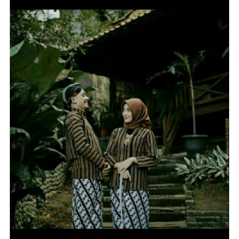 SURJAN LURIK | KEBAYA LURIK KUTUBARU | COUPLE LURIK | BAJU JAWA | PAKAIAN TRADISIONAL MODERN KLASIK 