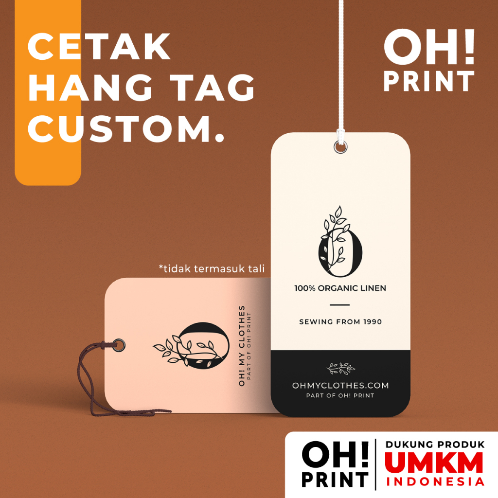 

Label Hangtag Baju / Hang Tag Baju / Hang Tag Custom / Hang Tag Premium