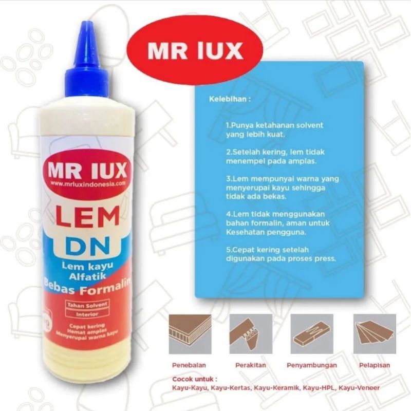 

LEM KAYU ALIPHATIC | LEM DN | MR IUX 600.gram