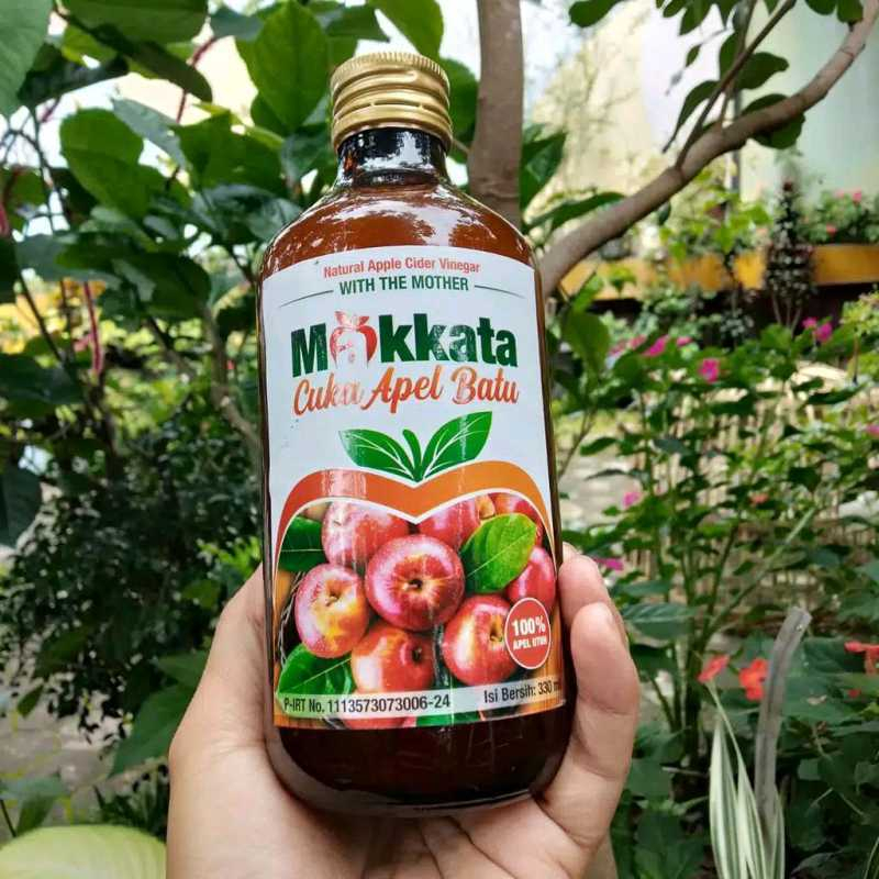 

Cuka Apel Makkata 330 ml Cuka Apel Batu Natural Apple Cider Vinegar 100% Alami Asli Original