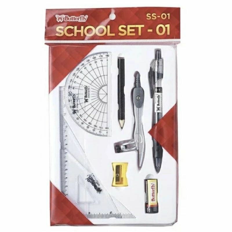 

BUTTERFLY SCHOOL SET - 01 / Penggaris Set