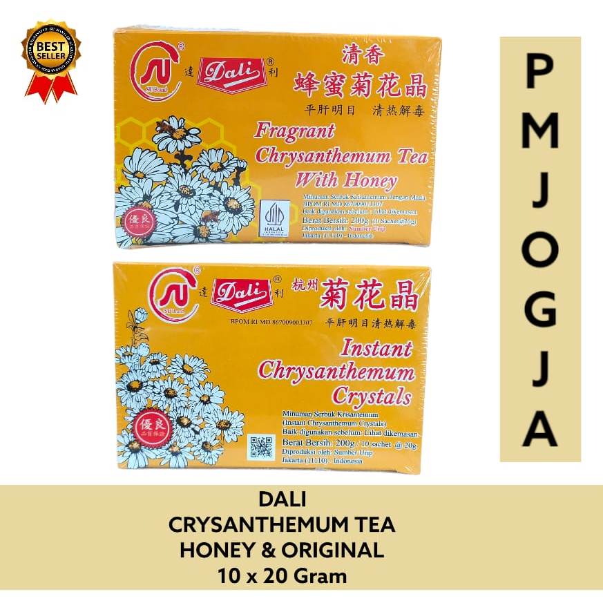 

Teh Kembang Kristal Dali Crysanthemum Tea Crystal | With Honey 20 Gr Isi 10 Sachet Instant Pelega Panas Dalam