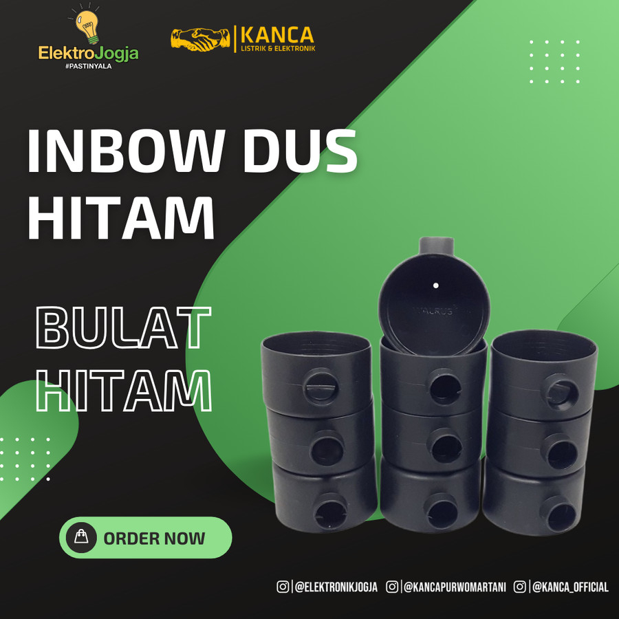 Inbow Doos Bulat Hitam / Inbow Dus Bulat Hitam