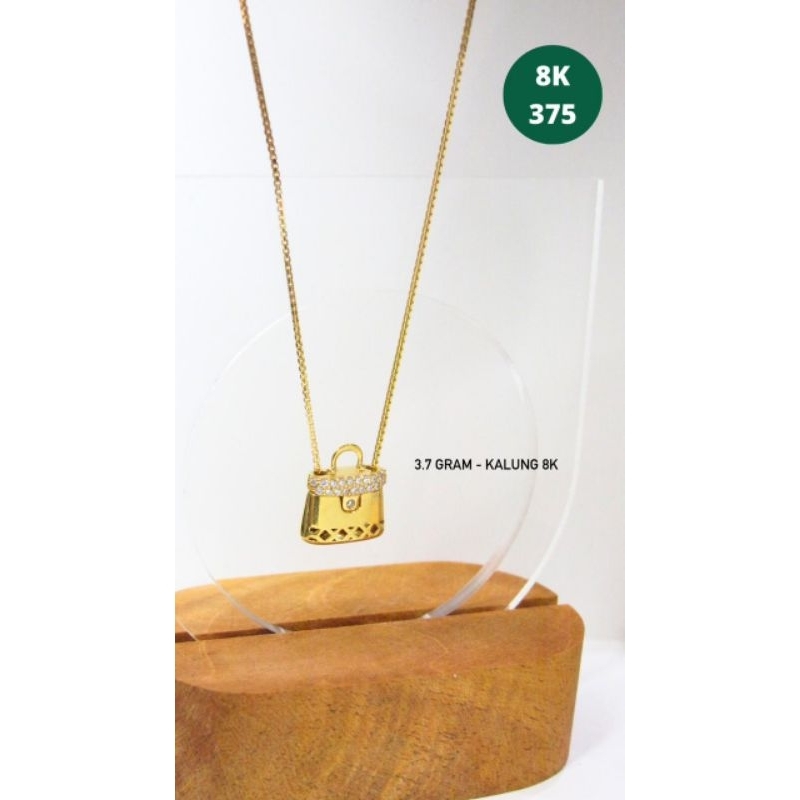 8k 375 kalung emas asli tas korea permata tokogaruda777
