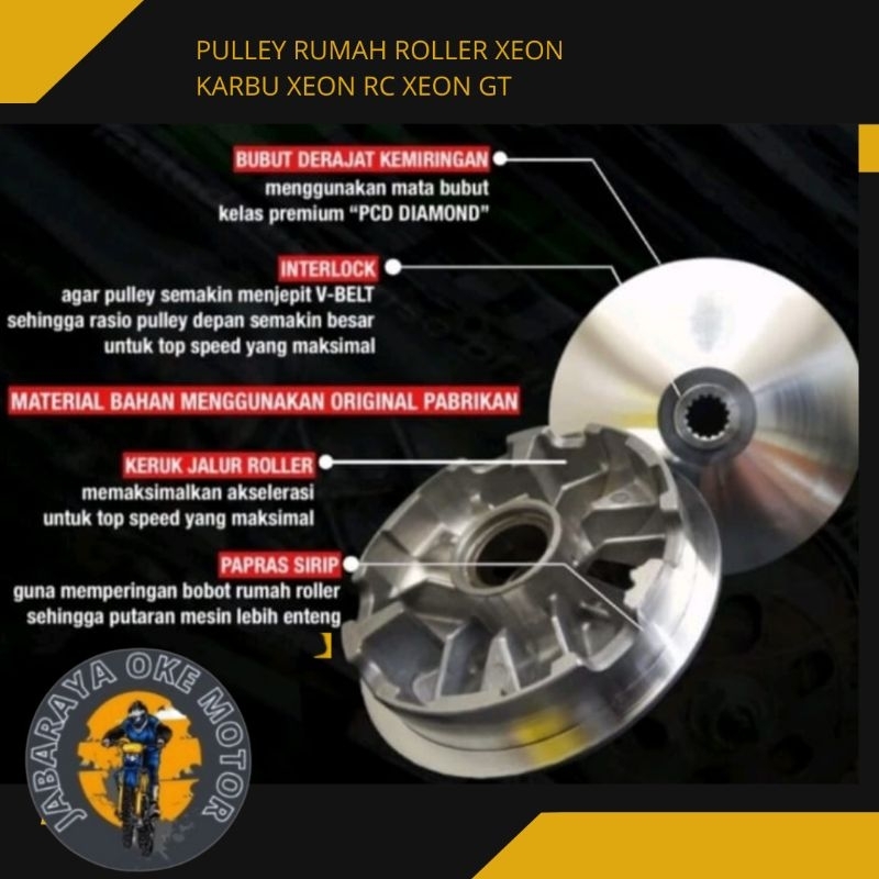 pulley rumah roller xeon karbu xeon rc xeon gt custom racing