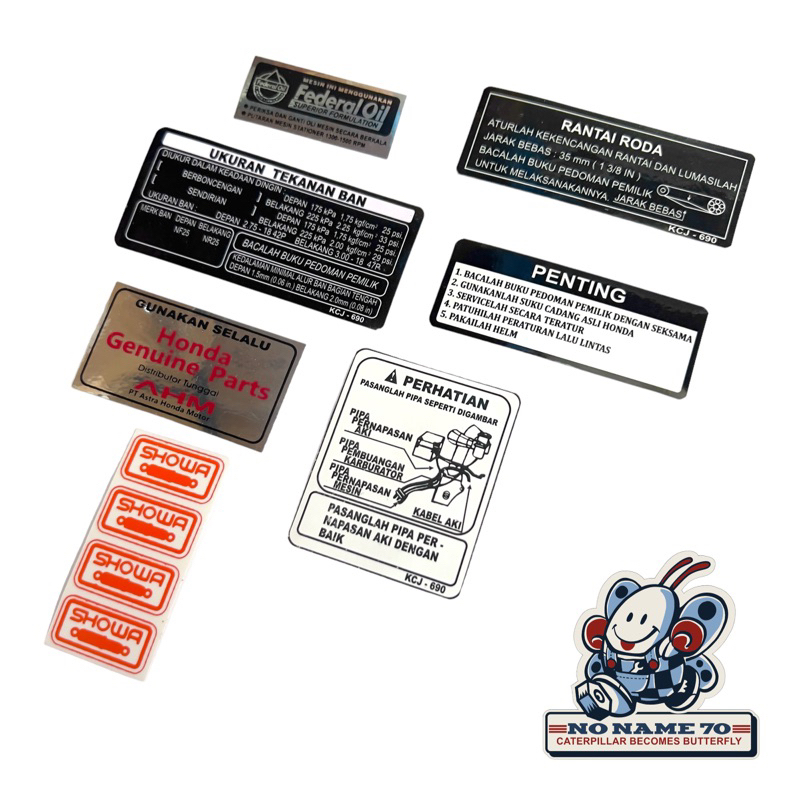 Sticker stiker detail pelengkap honda tiger lawas tilas