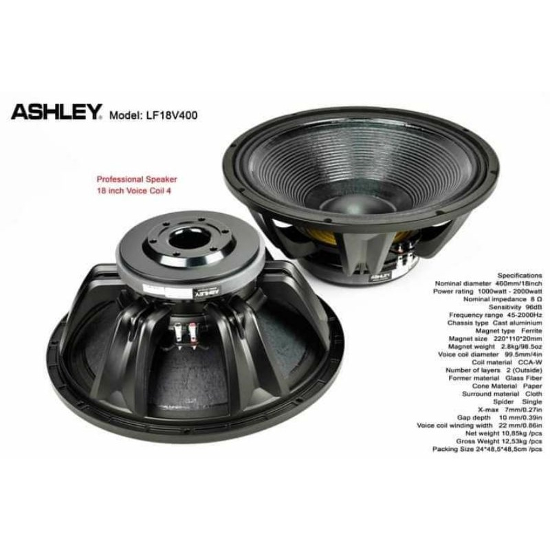 Speaker 18in Ashley LF 18v400 / Ashley LF 18 V 400