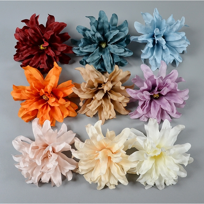 Kepala Bunga - Dahlia 15 cm Artificial Flower Kain Dahlias Putik Krisan Lotus Teratai Besar Jumbo Ge