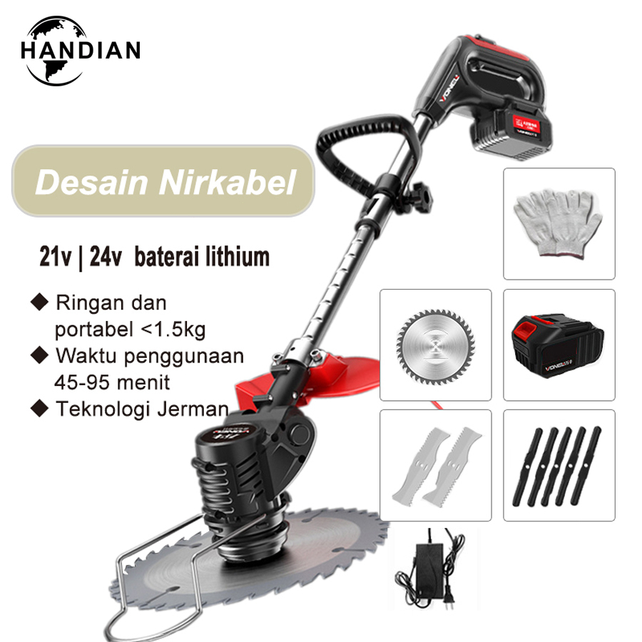 188V/88V/12V Mesin potong rumput baterai dg roda Mesin pemotong rumput listrik pemotong rumput elekt