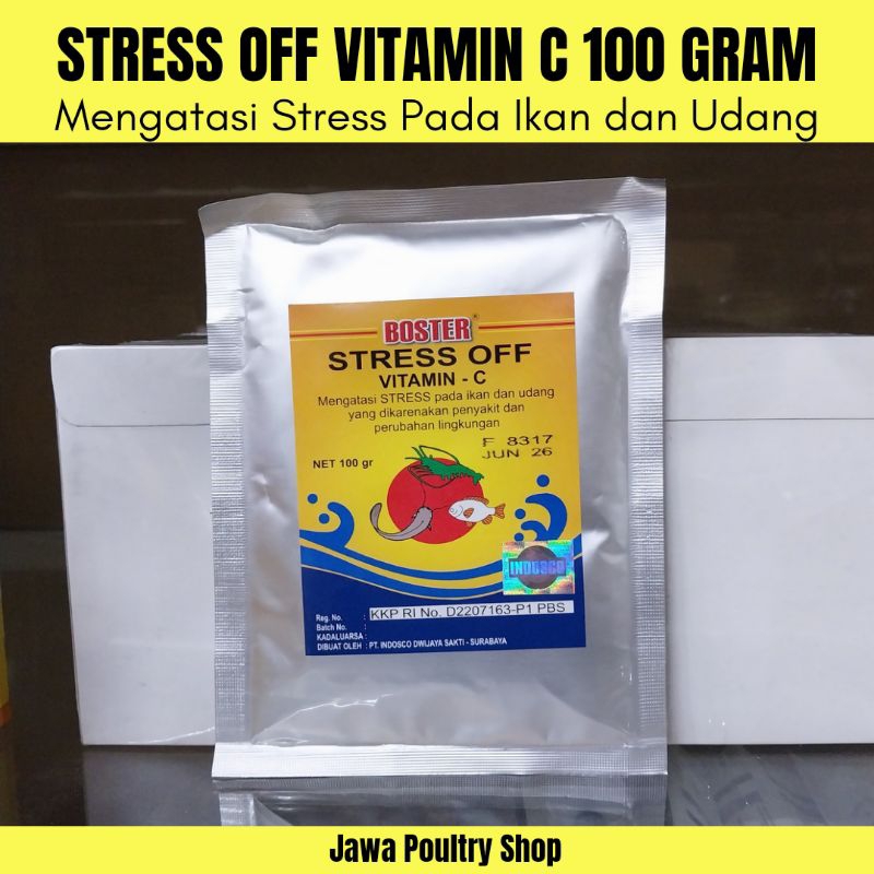 BOSTER STRESS OFF VITAMIN C Anti Stress Pada Ikan/Udang - 100 Gram