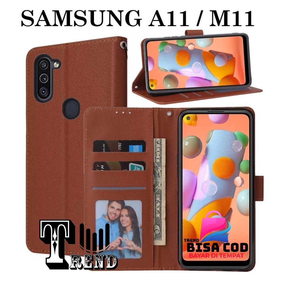 FLIP COVER SAMSUNG A11 LEATHER CASE FLIP SAMSUNG A11
