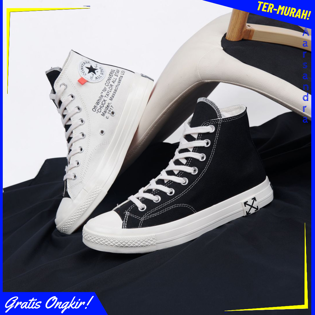 Sepatu Converse Off White Original Sneakers X Off White Chuck Taylor 70s Pria Wanita Terbaru - Aarsa