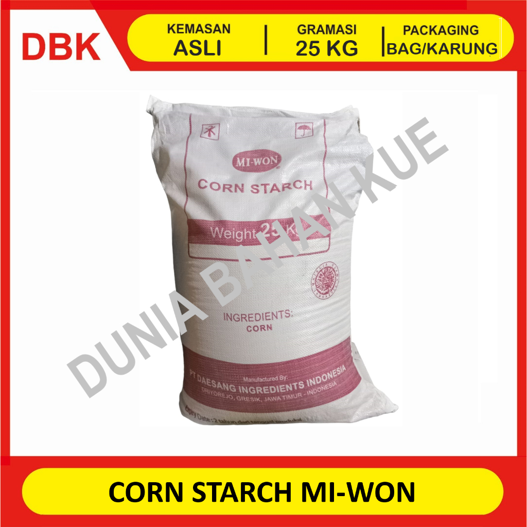 

CORN STARCH MIWON 25 KG / TEPUNG MAIZENA / TEPUNG PATI JAGUNG MIWON