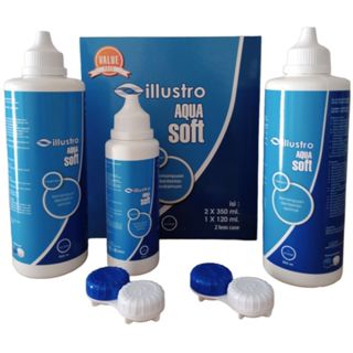 Aquasoft Ilustro Cairan Pembersih Softlens Multipurpose (value pack)