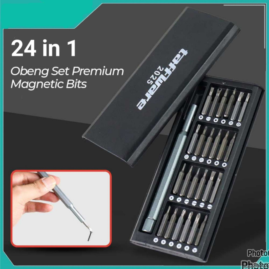 Obeng 24 in 1 Hp full set Obeng Service Komputer Laptop Hp Service  Obeng 24 in 1 Dll serbaguna