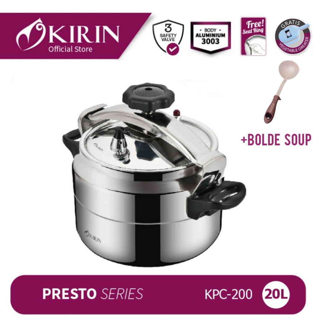 Panci Presto Induksi Kirin KCP 200 20 Liter Pressure Cooker Kirin 20 L Panci Induksi KPC 200