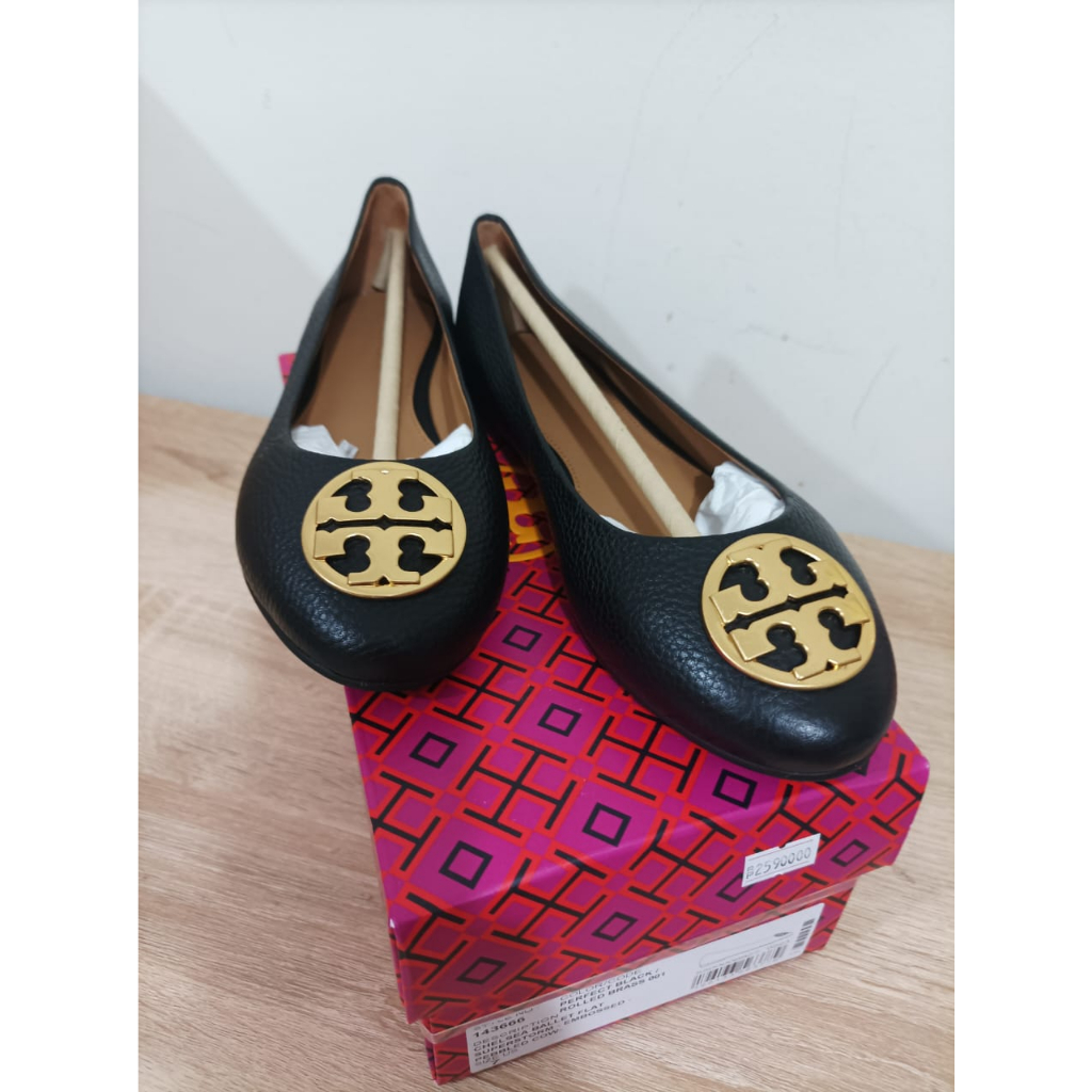 TB Chelsea Ballet Flat Superstorm Black Size 7