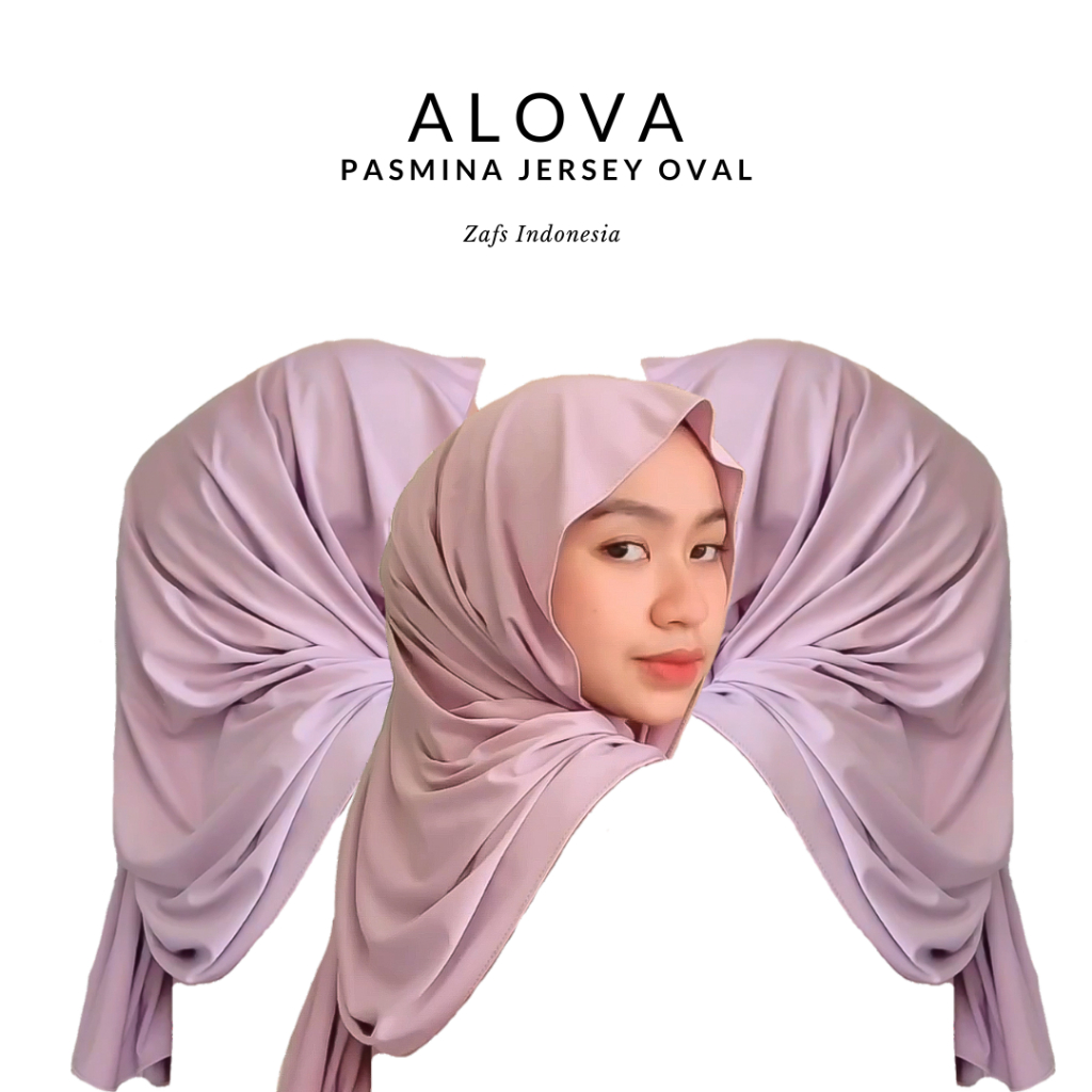 Zafs Indonesia - Pashmina Jersey Oval Original (ALOVA)  |  Scarf Jilbab Hijab Kaos Premium 180 x 75 