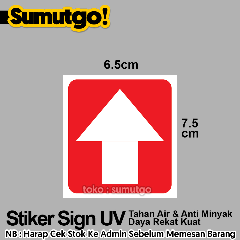 

Stiker Tanda Arah Panah Penunjuk Jalan Merah Traffic Sign uk 6.5 x 7.5 cm / Sticker UV Tanda Label Awas Warning Sign Rambu K3 Safety Keselamatan Kerja Tahan Air Tahan Minyak