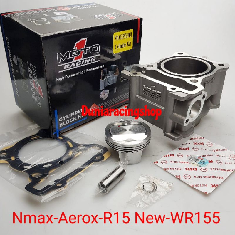 Blok Seher MOTO 1 Racing Nmax Aerox R15 New WR155 WR 155 XSR 155 63MM Paket Bore up Piston 63 pin 14