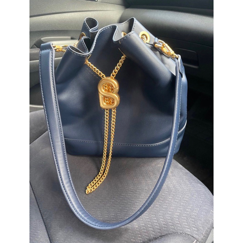 Myra Bag Buttonscarves Navy