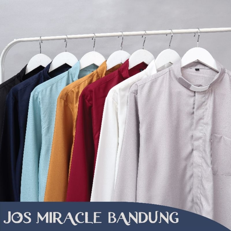 Miracle - Pendeta Kemeja Collar Reguler - Panjang - Toyobo - Jos Miracle Bandung