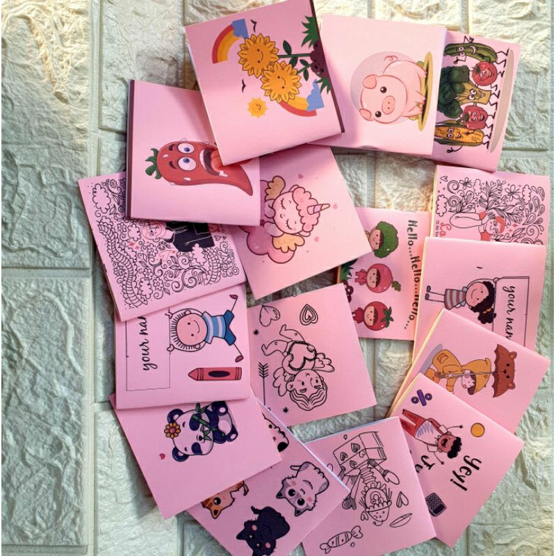 

buku tulis / buku catatan A7 & A6 FREE CUSTOM NAMA