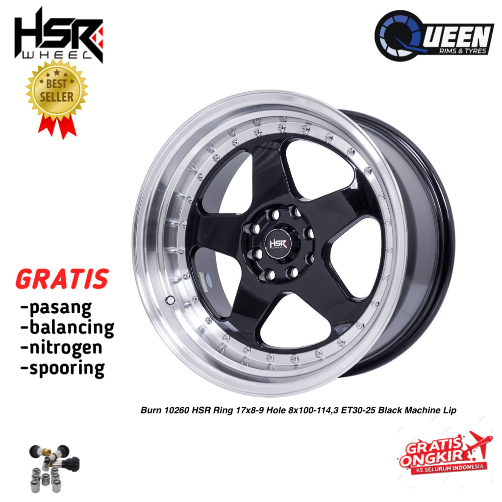Velg original hsr celong ring 17 untuk jazz yaris mobilio avanza dll hsr burn