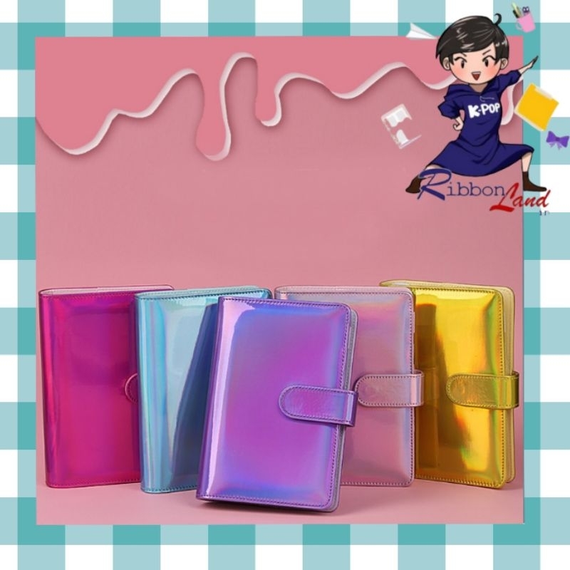 

A6 Binder Kulit Hologram Glossy Skin 6 Ring