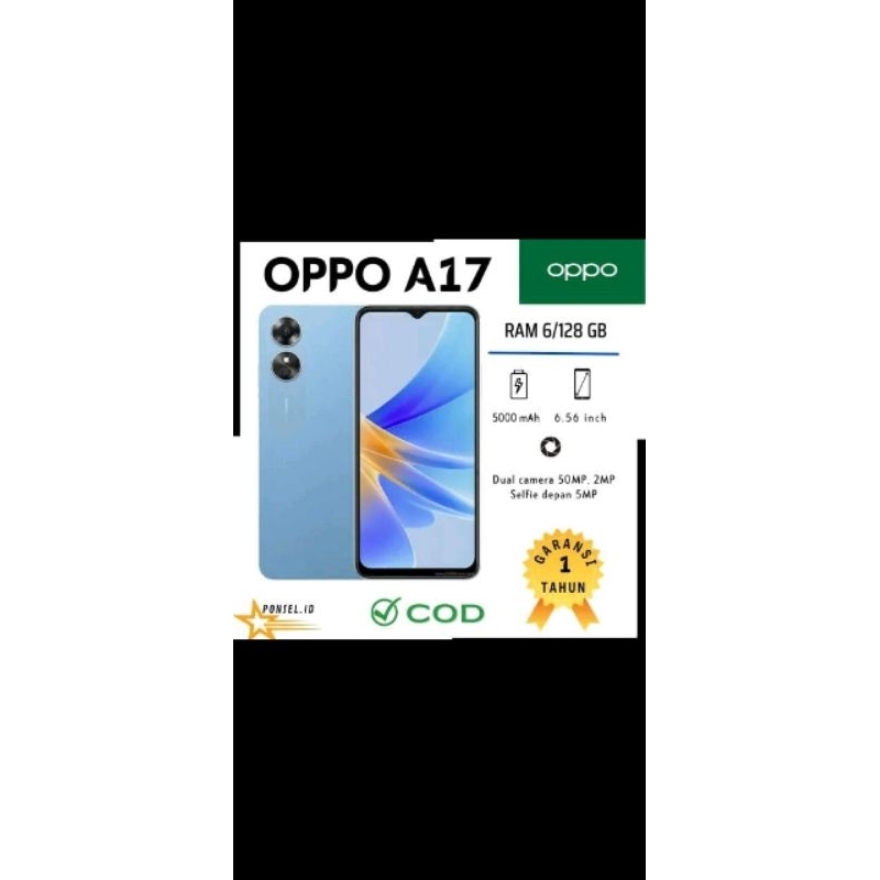 Oppo A17 ram 6/128gb