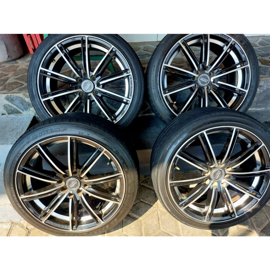 VELG Racing murah ring17X7,5 BAN 205/45 80% velg bekas berkualitas