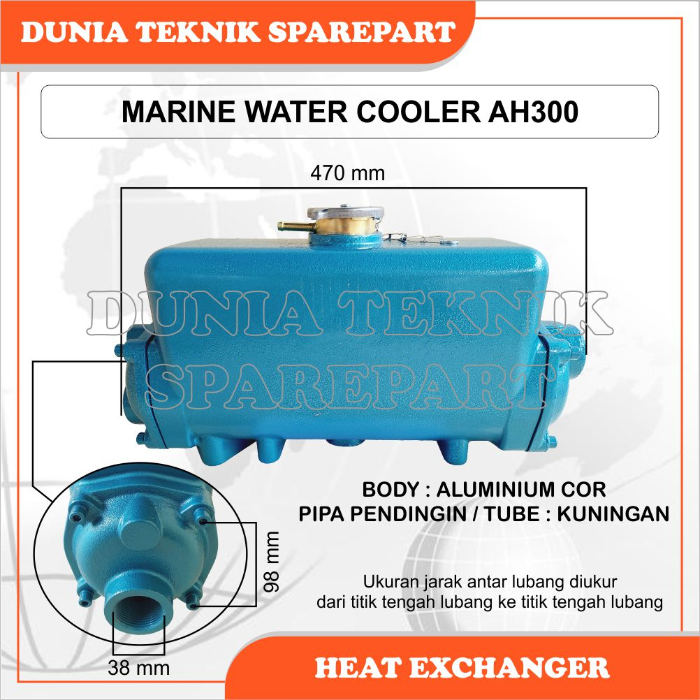 AH300 RADIATOR MESIN KAPAL / MARINE WATER COOLER / MARINE HEAT EXCHANGER