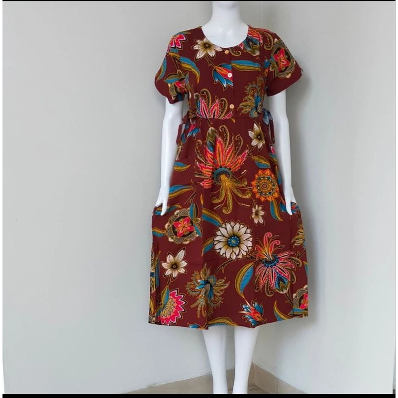 Daster 47 Kencana Ungu label Biru busui