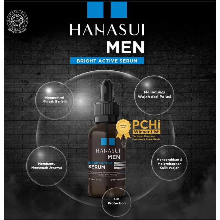 BRIGHT ACTIVE SERUM HANASUI MEN 20ML ORIGINAL