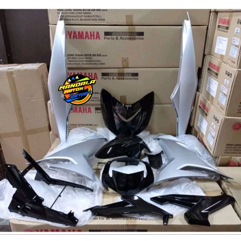 PEKET BODY HALUS MX KING 150.ORIGINAL YAMAHA SILVER