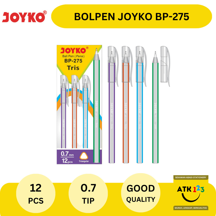 

Ballpoint / Bolpen Joyko BP-275 Tris (Termurah - Isi 12 pc)