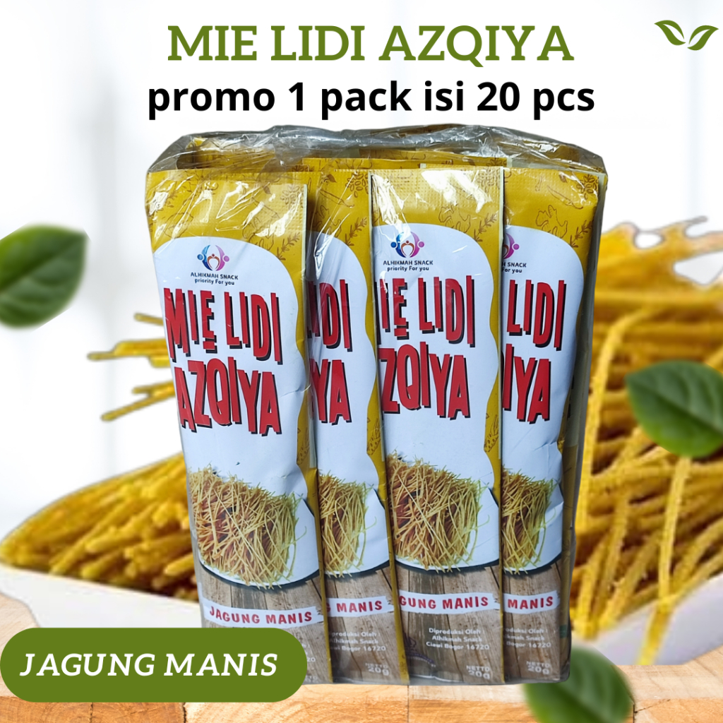 

Mie Lidi azqiya rasa jagung manis 1 pack isi 20 pcs