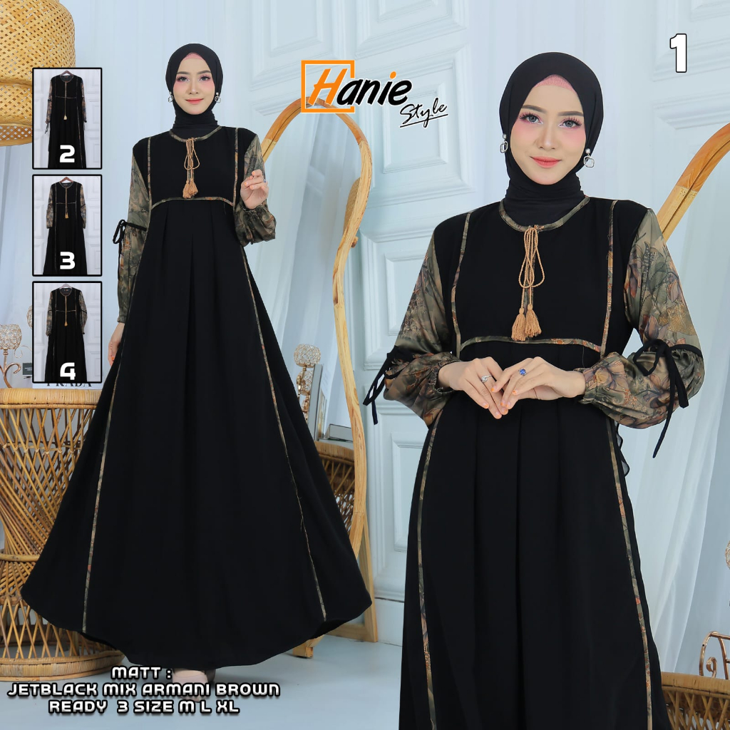Gamis Jetblack mix Armani brown