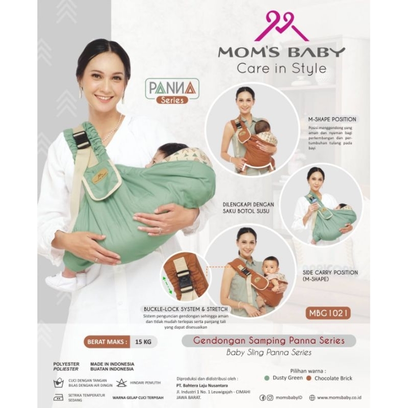 GENDONGAN SAMPING PANNA SERIES MBG1021 MOMS BABY