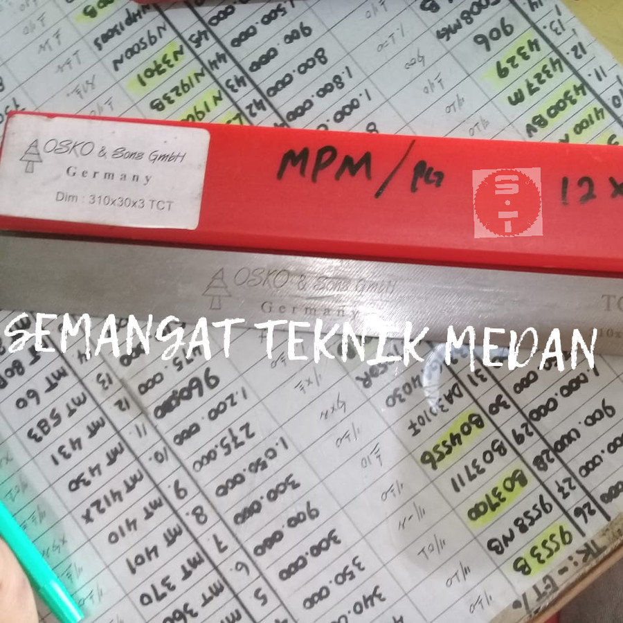 12" PISAU KETAM TCT PLANER KOMBINASI 12" 310 x 30 x 3 TCT OSKO GERMANY