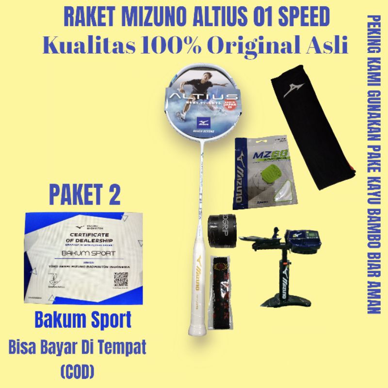 Raket Mizuno altius 01 speed kualitas 100% Original Asli Bisa (COD)