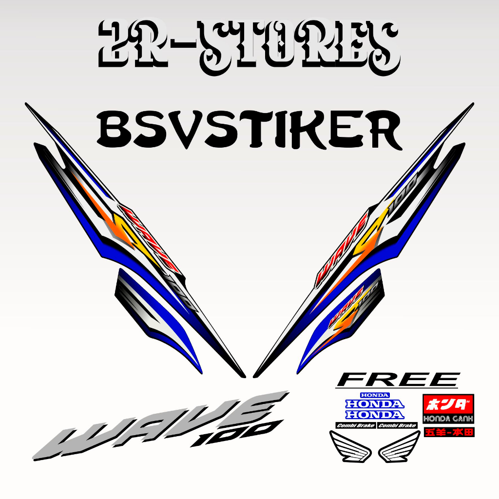 sku 01 striping wave s 100, stiker supra fit new wave 100 s