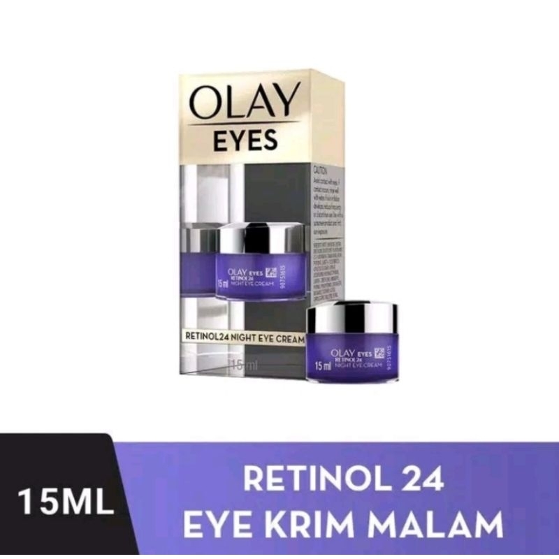 Olay Krim Mata Retinol 24 Anti aging Skincare malam, Eye cream 15ml
