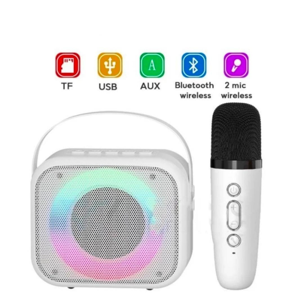 Fleco F-201 KTV Speaker Bluetooth Portable Free Microphone Wireless