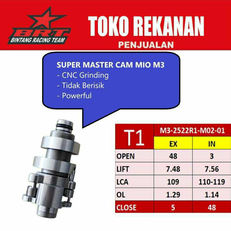 Noken As BRT Mio M3 / Mio Z / Fino 125 / Soul GT 125  Master cam T1