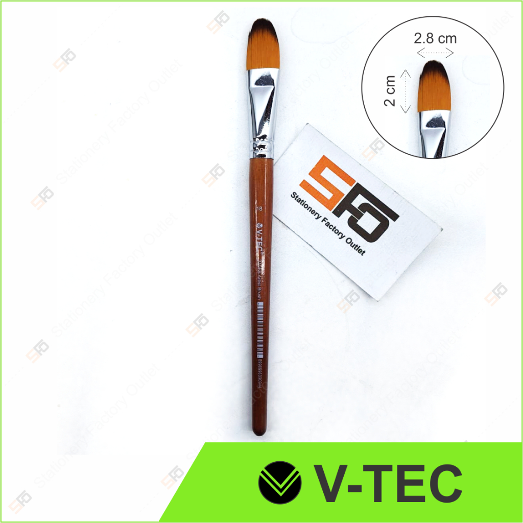 

Kuas Lukis Filbert V-Tec 210FB Satuan - Artist Paint Brush No. 18