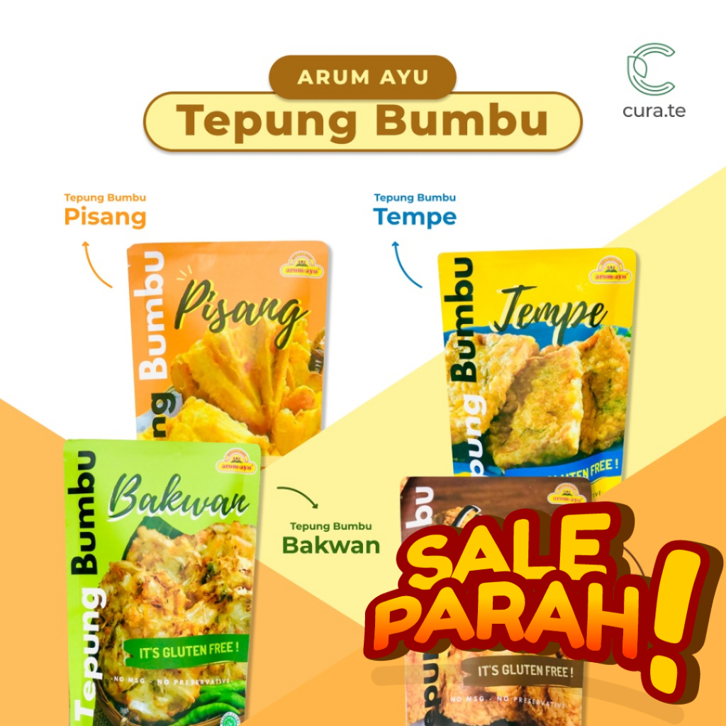 

ARUM AYU TEPUNG BUMBU 150GR GLUTEN FREE | TEPUNG SEHAT AYAM TEMPE BAKWAN PISANG