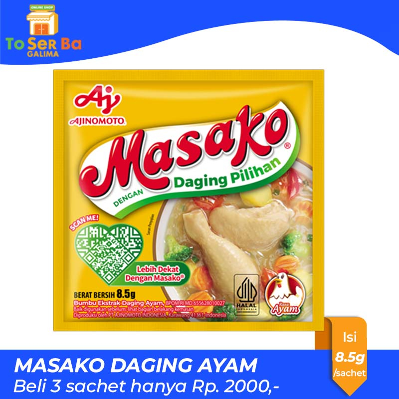 

(BELI 3 Rp. 2000) MASAKO RASA DAGING AYAM KEMASAN 8.5gr | MASAKO PENYEDAP MAKANAN