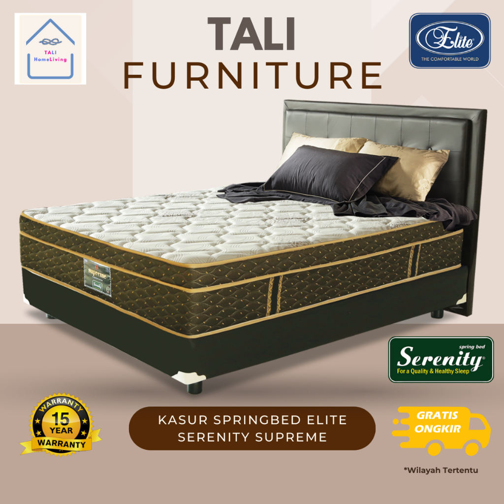 Kasur Elite Serenity Supreme 160 x 200 FULL SET / Matras / Spring Bed Elite Serenity