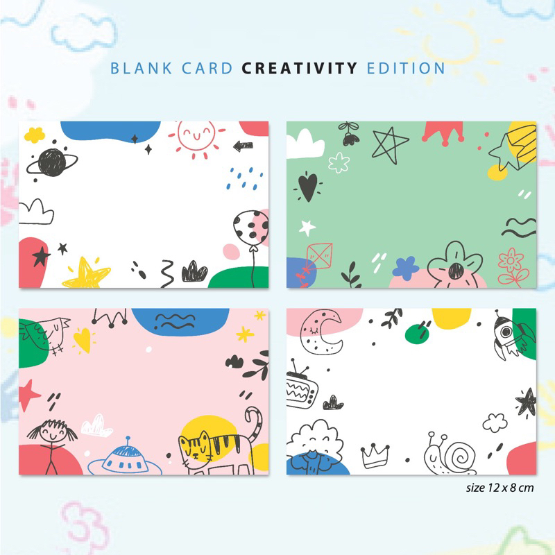 KARTU KOSONG UCAPAN ANAK ULANG TAHUN TERIMAKASIH TERIMA KASIH KADO BLANK CARD DESIGN PRINCESS DOOGLE